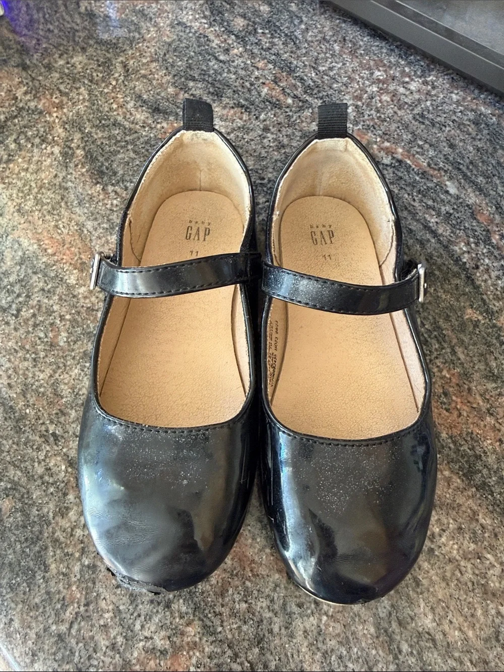 GAP Black Patent Mary Jane Ballet Flats for Kids